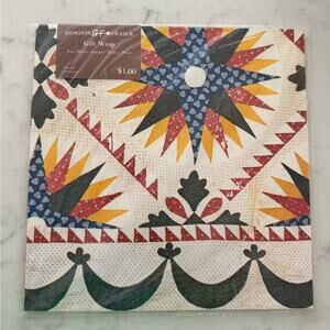 NEW in Original Packaging Rare Vintage 1980s Gift Wrap Mariners Compass Quilt